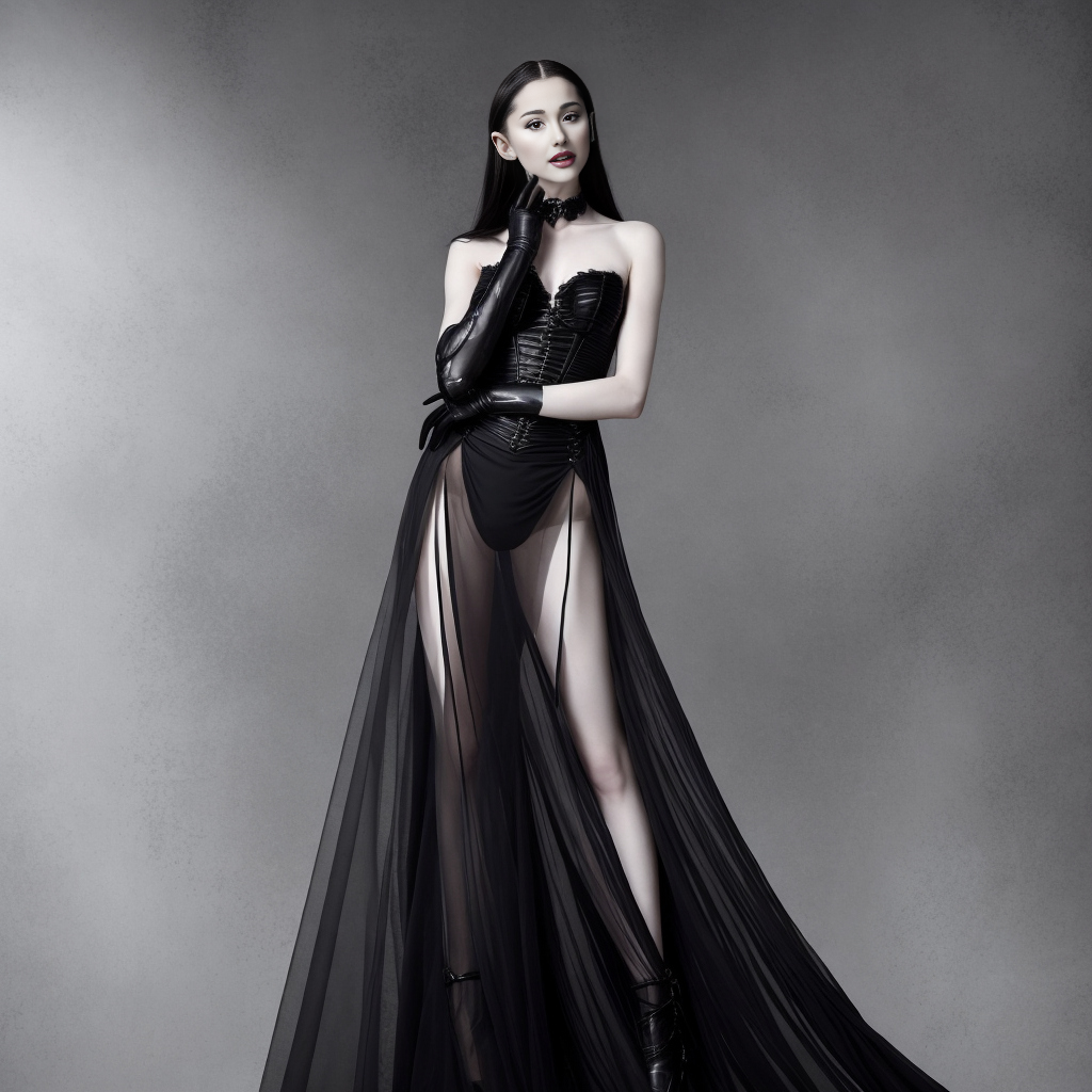 ariana grande in a black dress