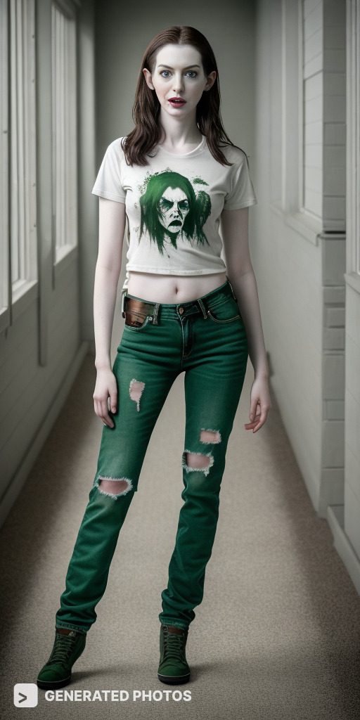 zombie in a casual outfit