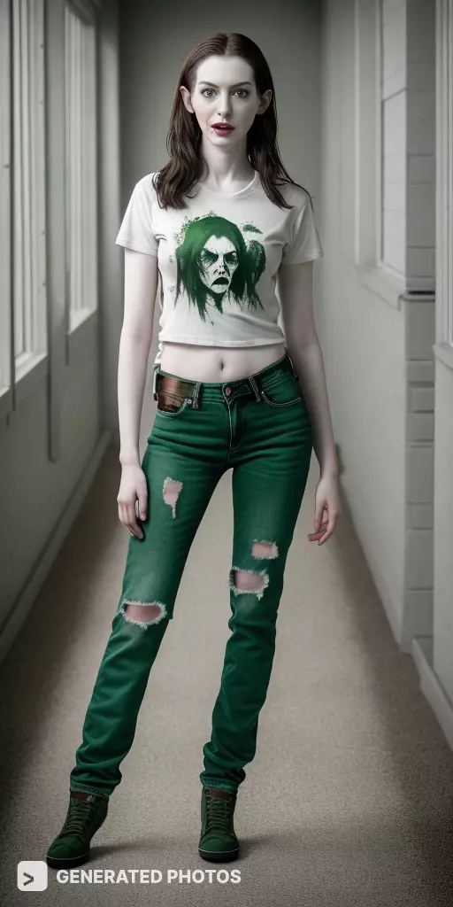 zombie in a casual outfit