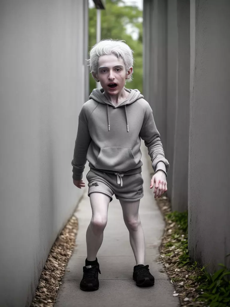 zombie boy on a street