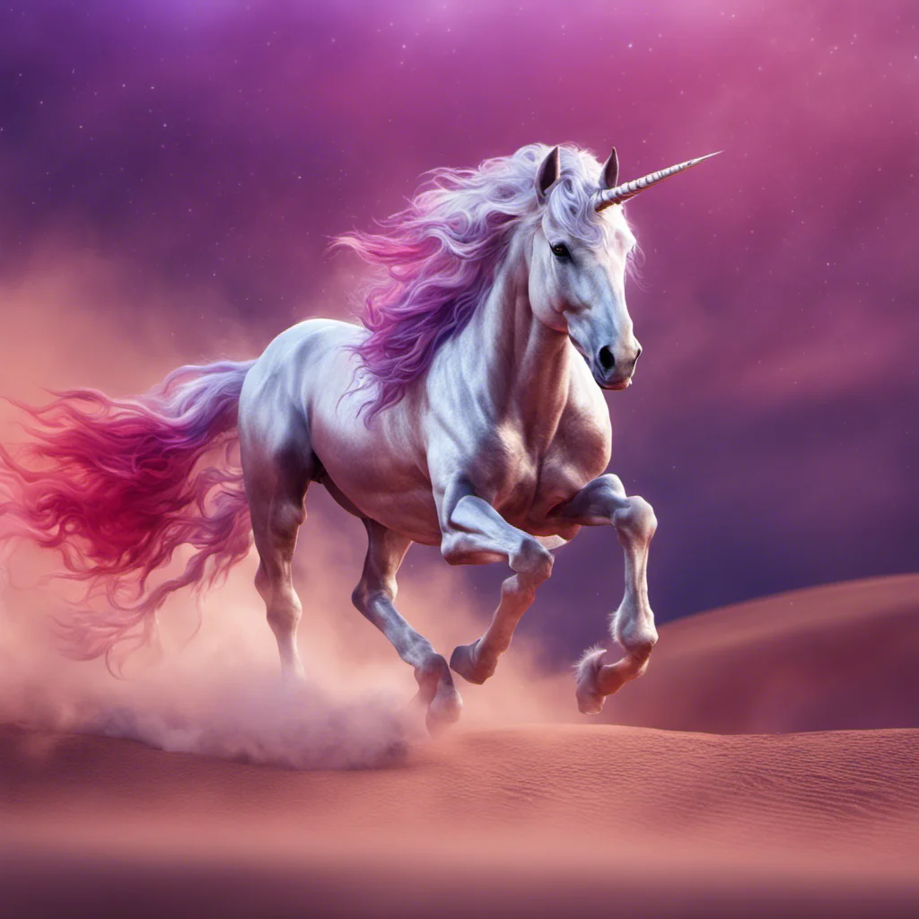 a purple fantasy unicorn