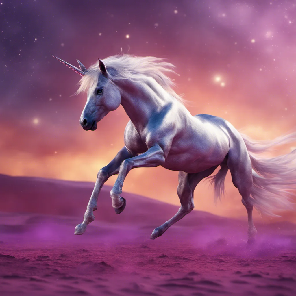 ai generated purple fantasy unicorn