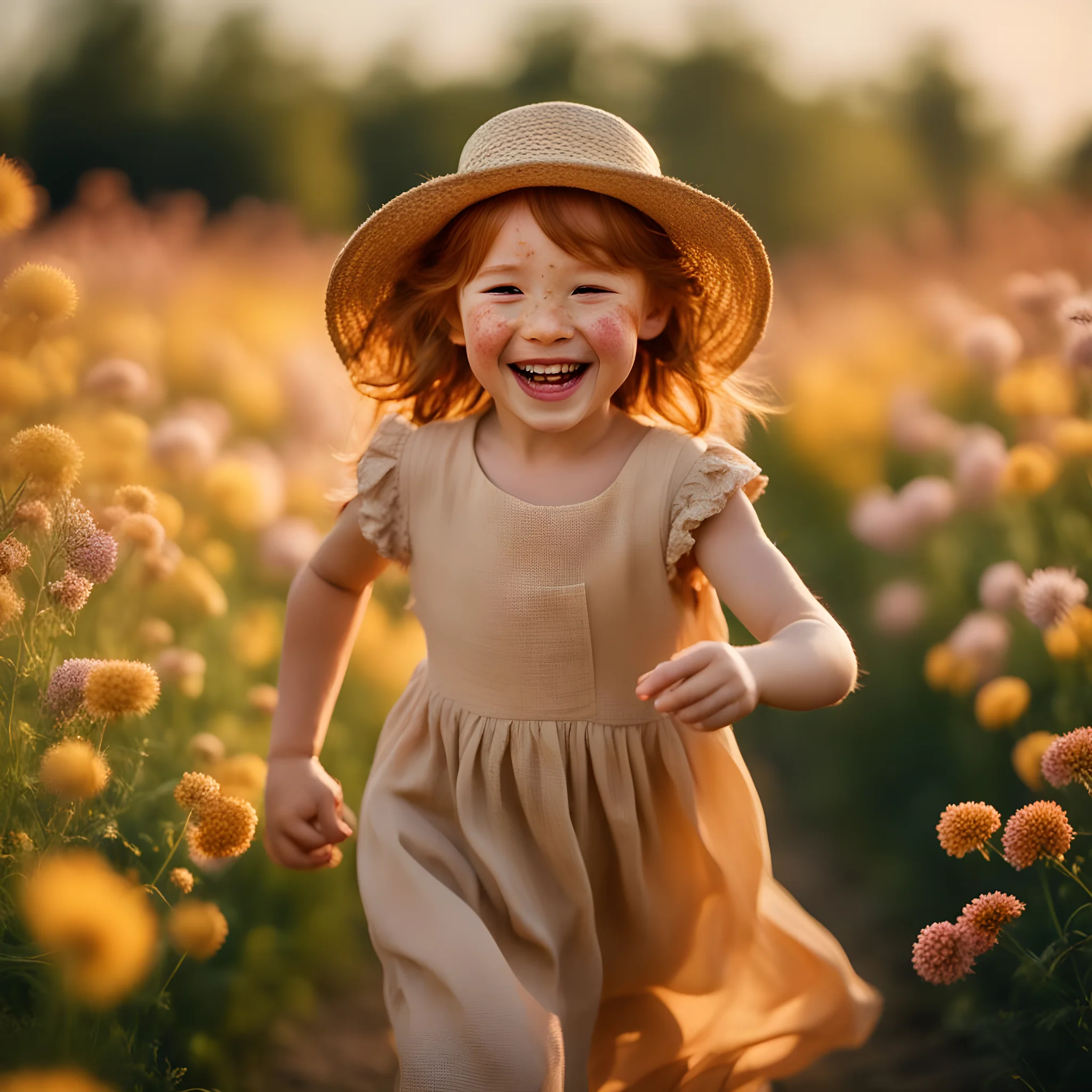 ai generated picture of a girl running 