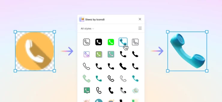 Let me Steez that for you: get icons with the AI Figma plugin