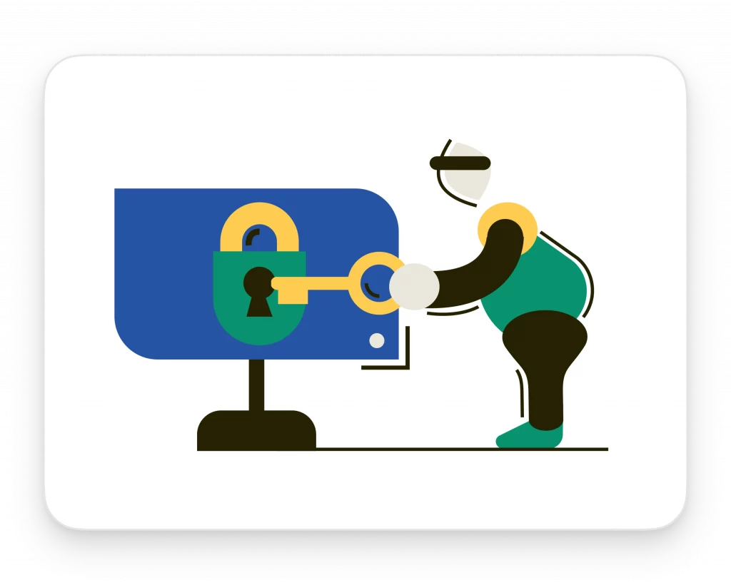 Cracking password illustration