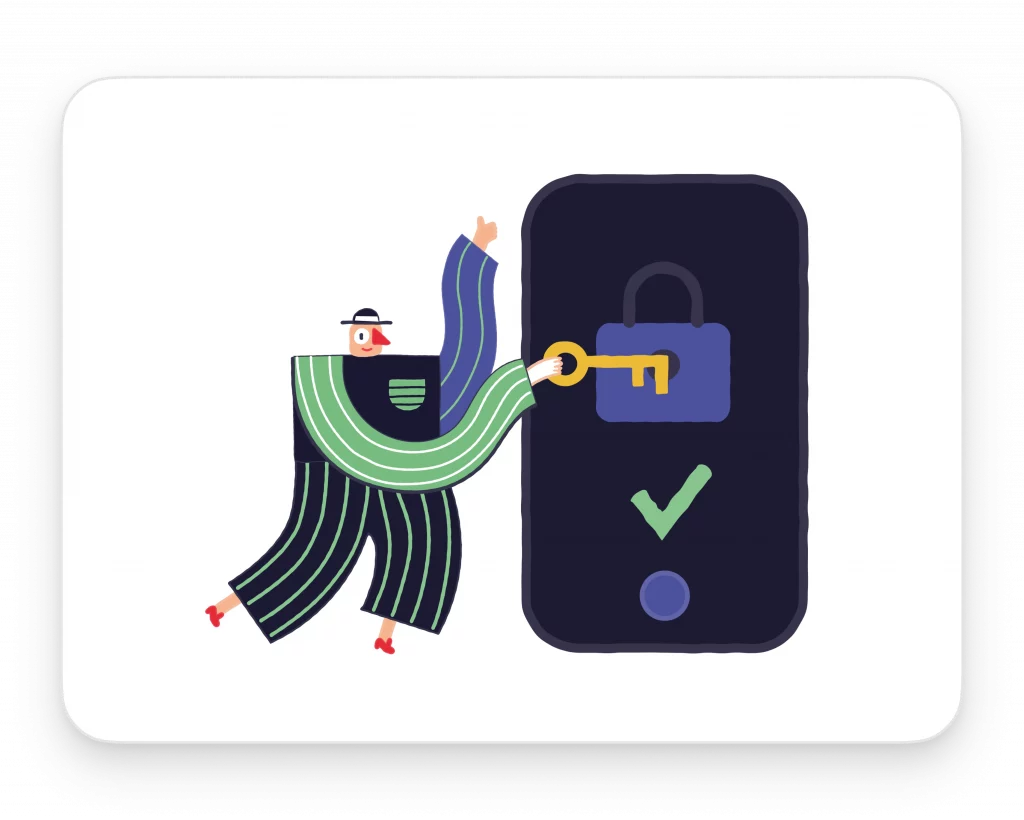 Mobile protection illustration
