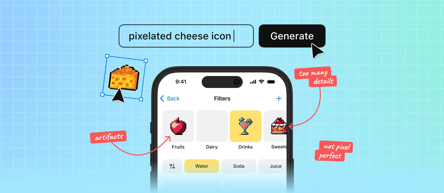 Search for an icon or generate one? SVG icon AI-generators test
