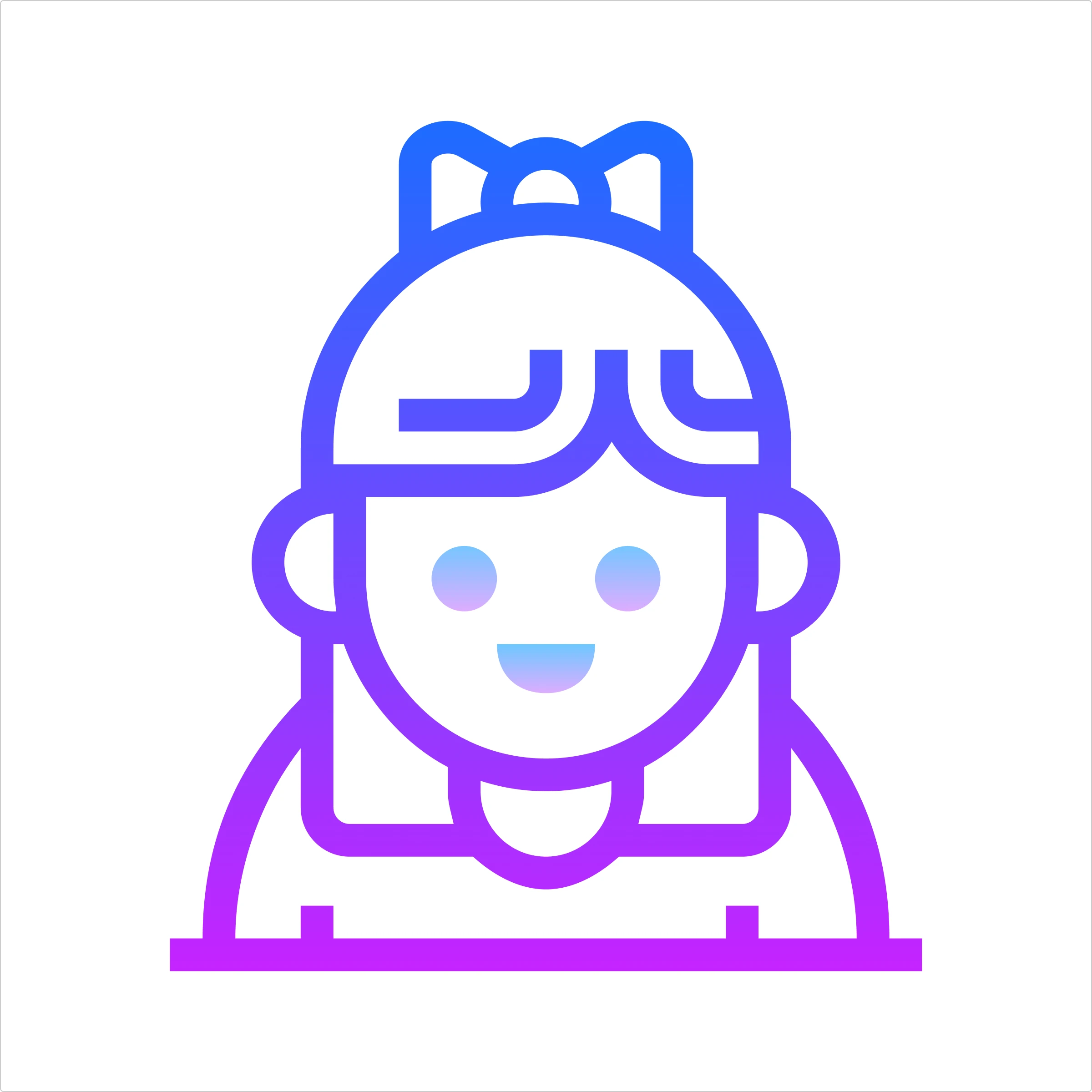 Gradient person female icon