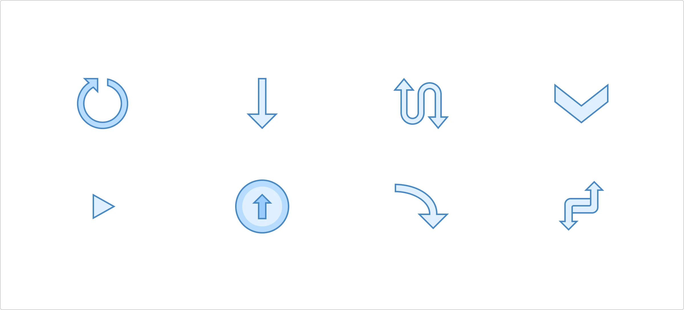 Blue UI icons