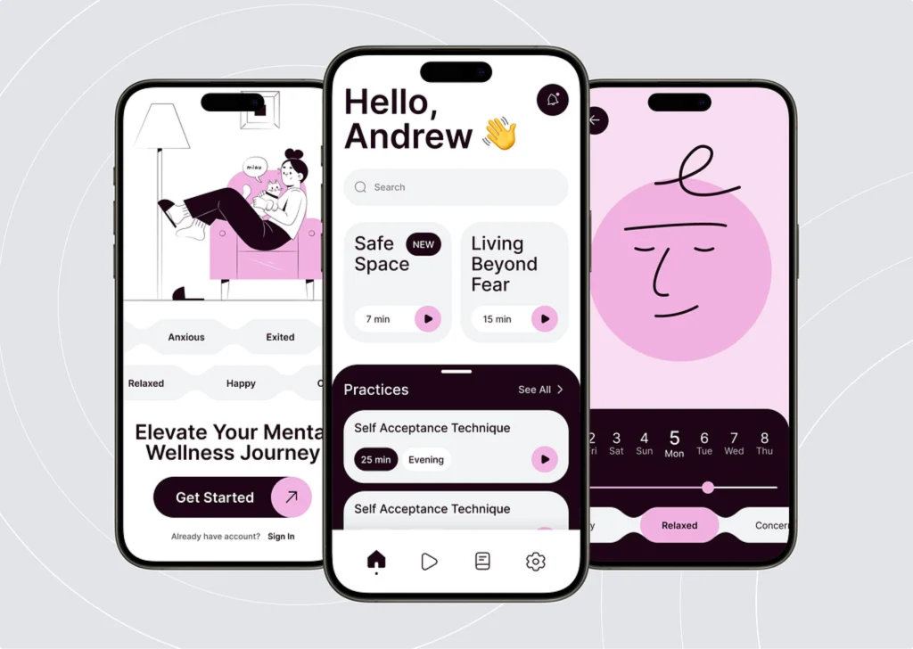 mental health app concept