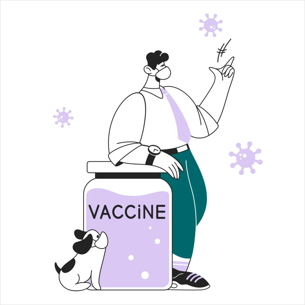 vaccination illustration for the medical app