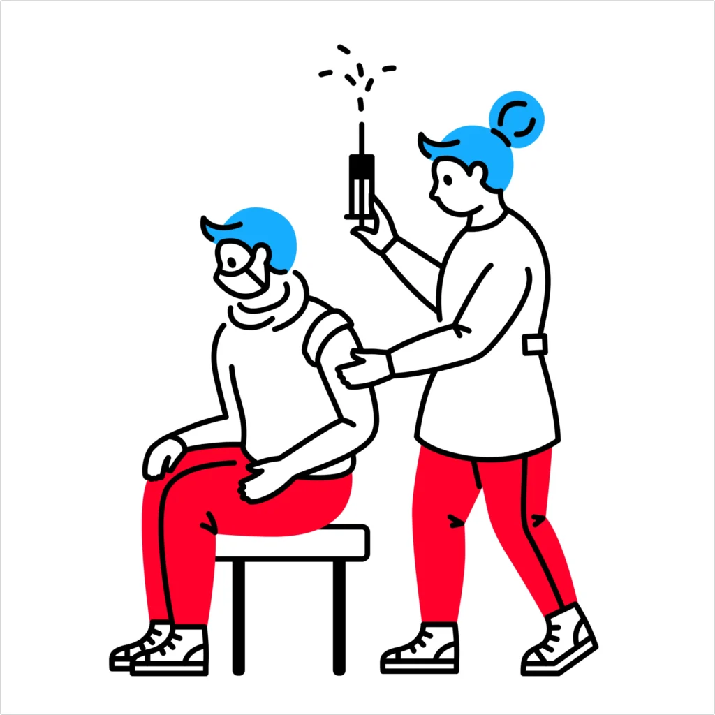 vaccination illustration for the medical app