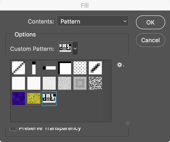 photoshop fill settings