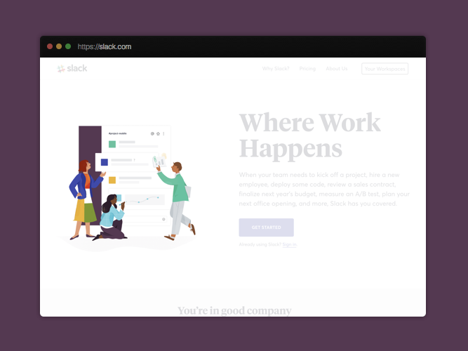 interface illustration slack