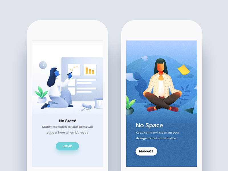 illustration for mobile UI