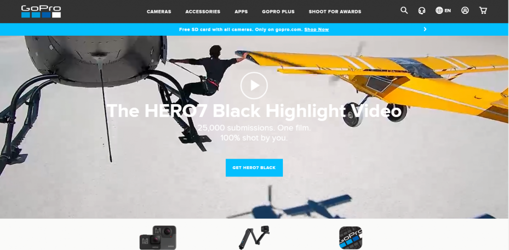 gopro photos web design