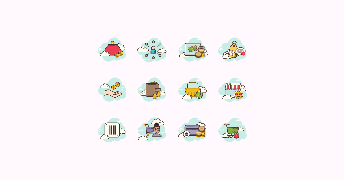 shopping clipart icons