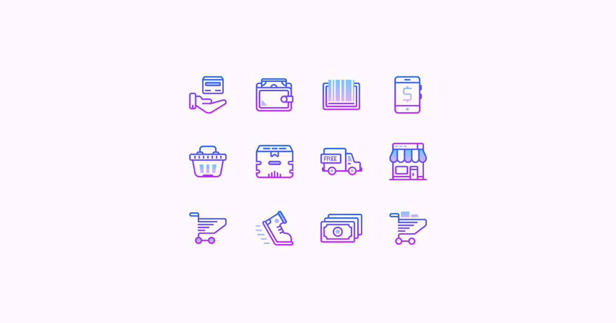 shopping clipart icons