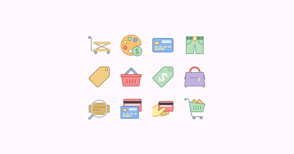 shopping clipart icons