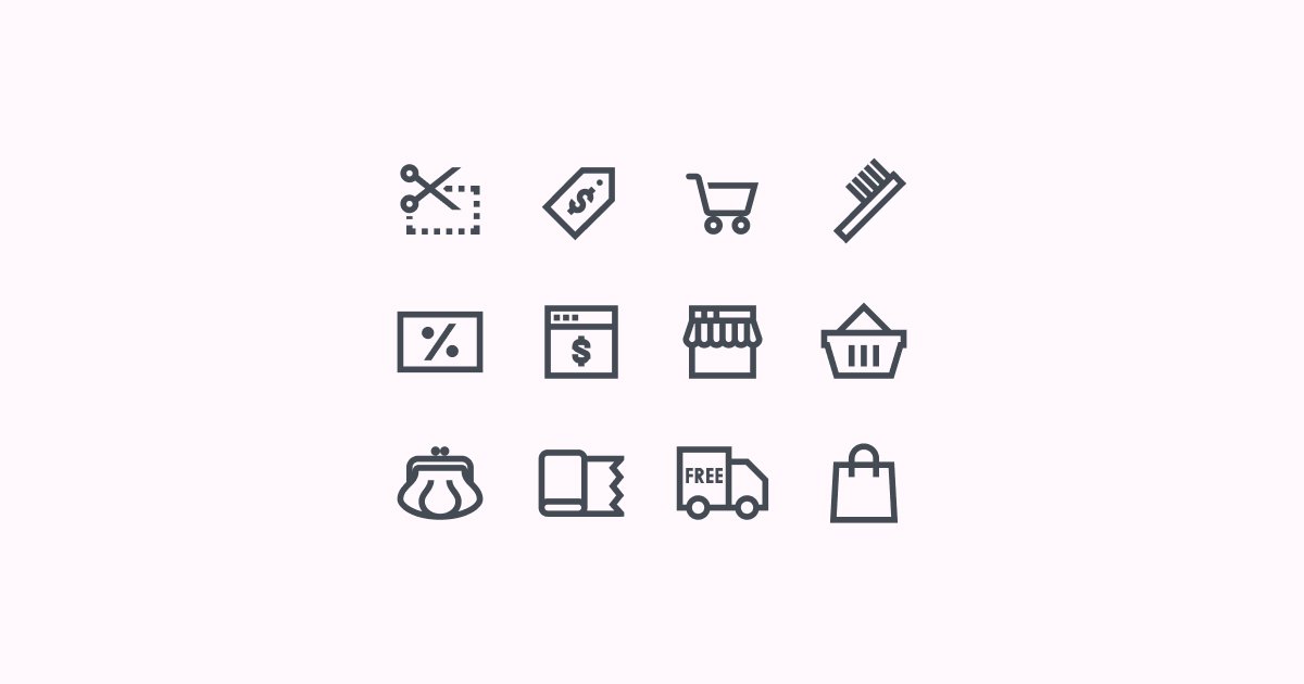 shopping clipart icons