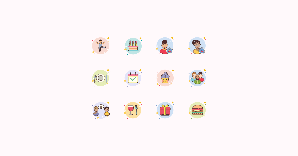 birthday clipart icons