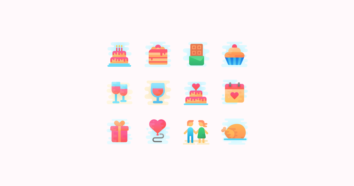 birthday clipart icons