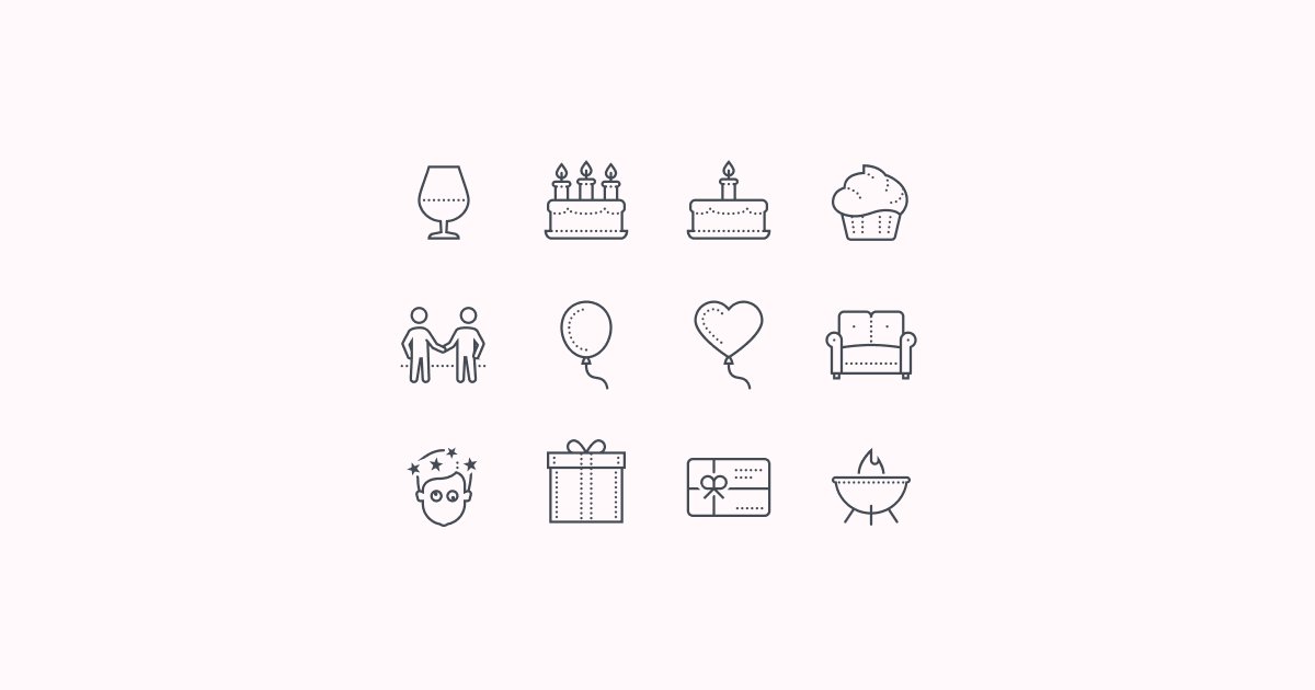 birthday clipart icons