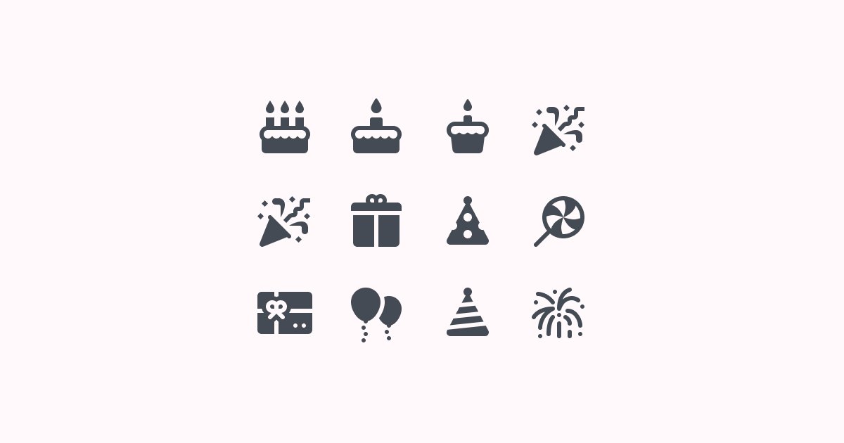 birthday clipart icons