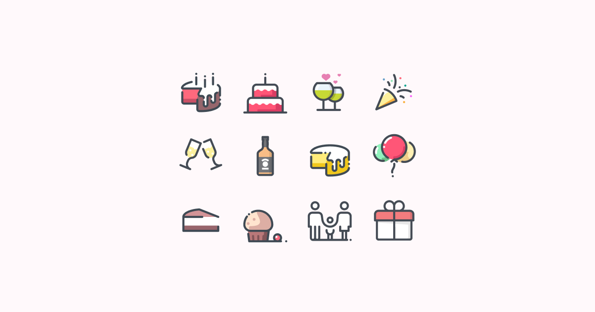 birthday clipart icons