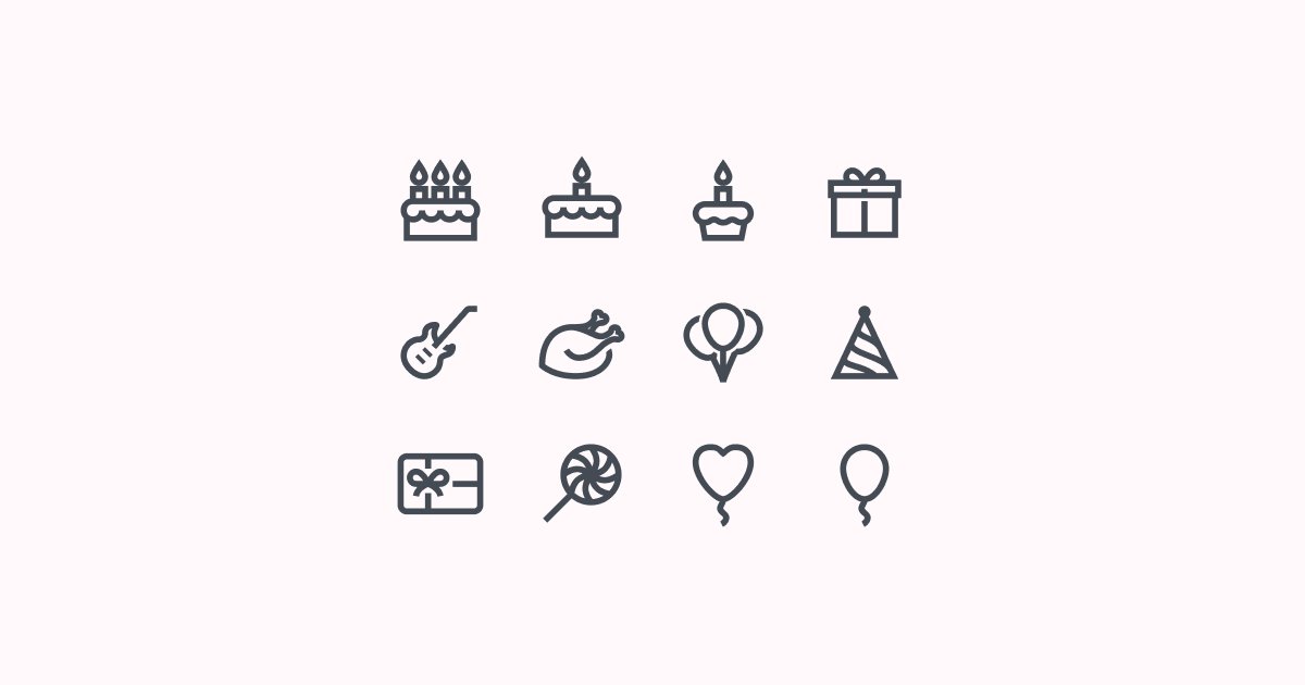 birthday clipart icons