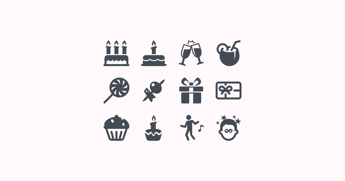 birthday clipart icons