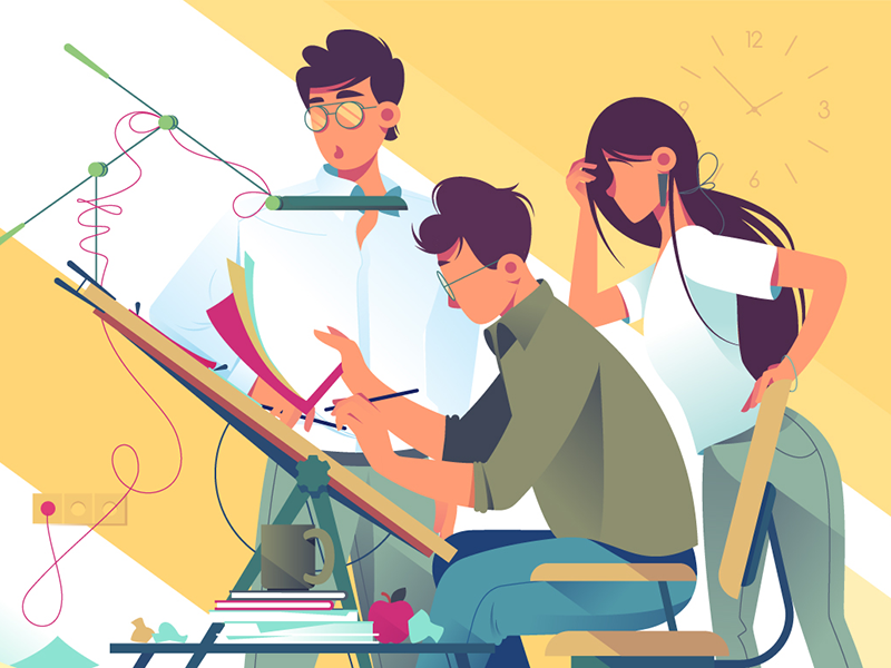 design team work illustration