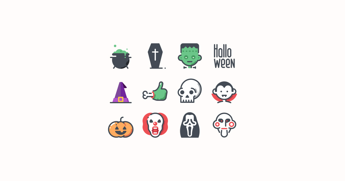 halloween clipart icons