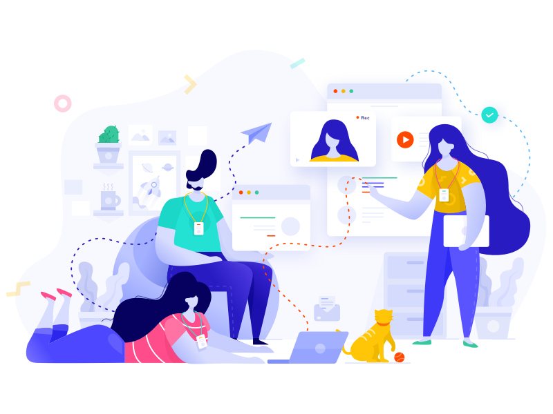 teamwork illustration design process