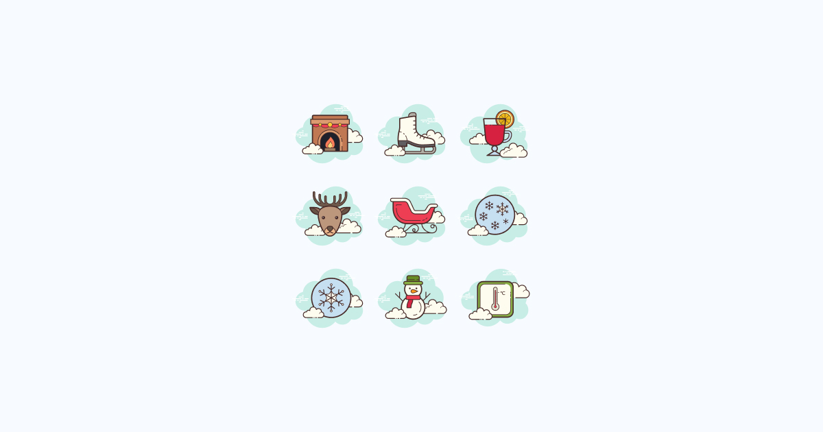 winter clipart icons