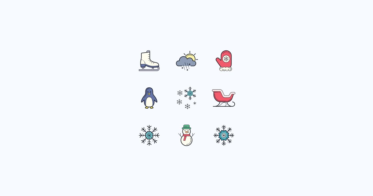 winter clipart icons