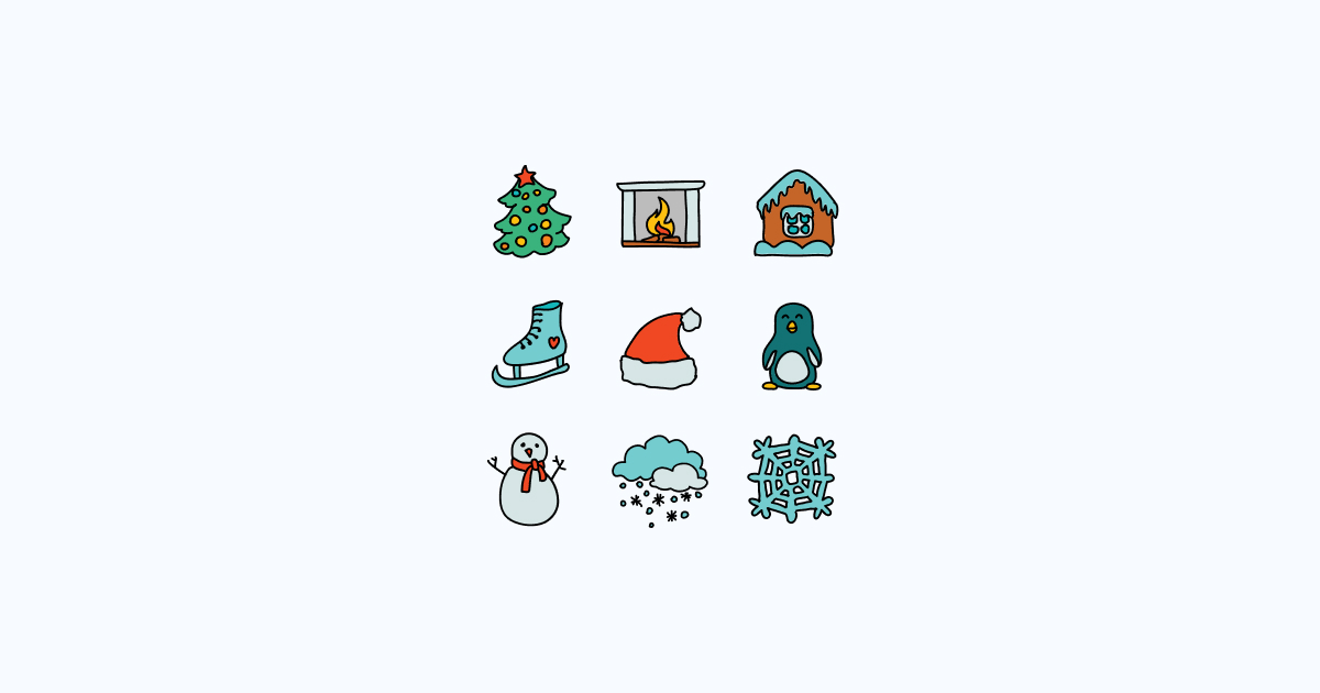 winter clipart icons