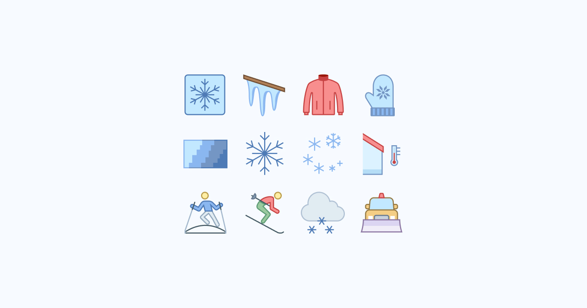 winter clipart icons