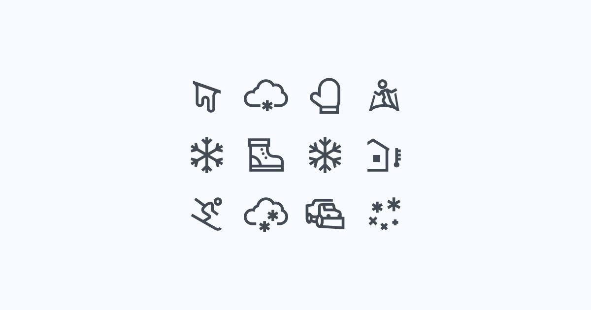 winter clipart icons