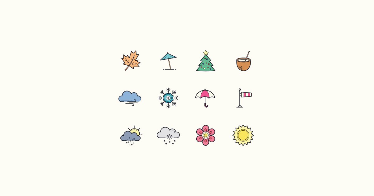 seasons clipart icons