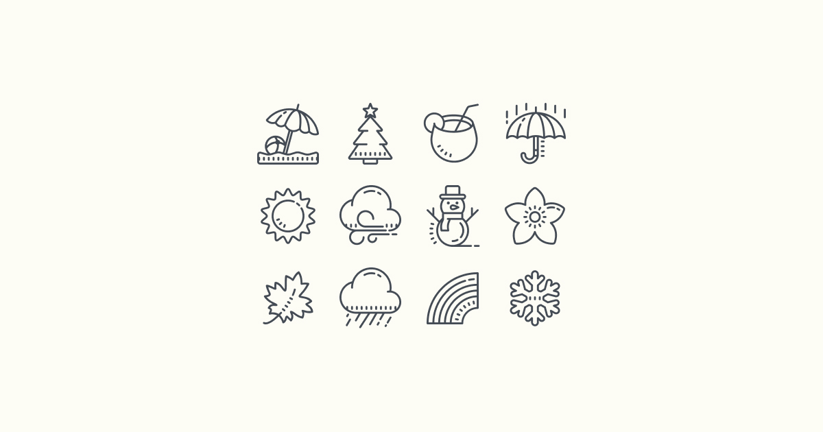 seasons clipart icons