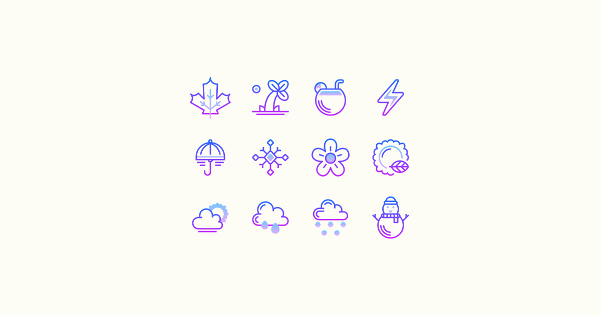 seasons clipart icons