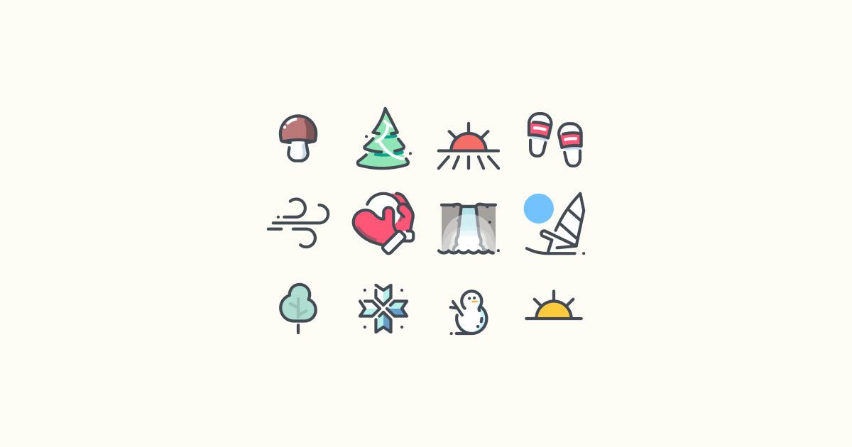 seasons clipart icons