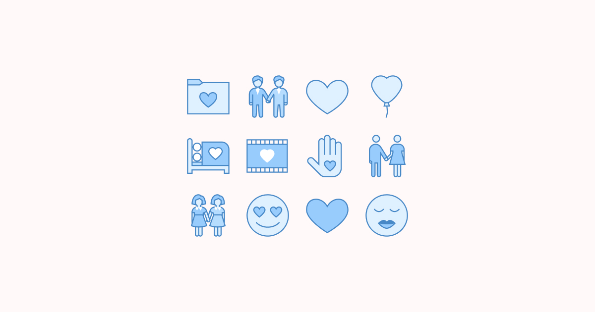 valentine love clipart icons