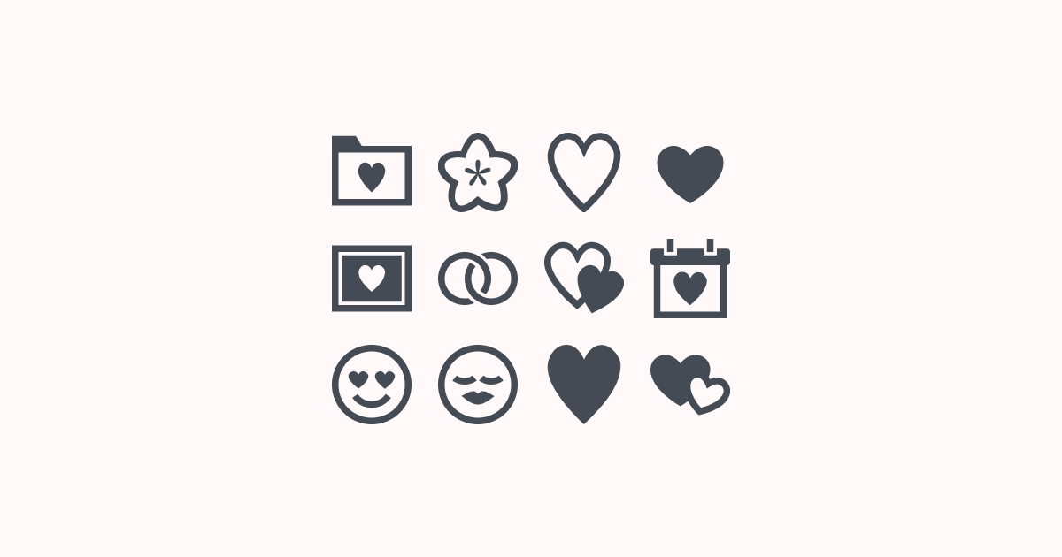 valentine love clipart icons