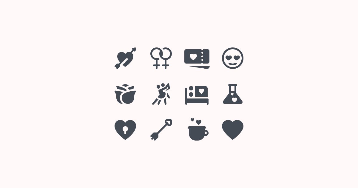 valentine love clipart icons