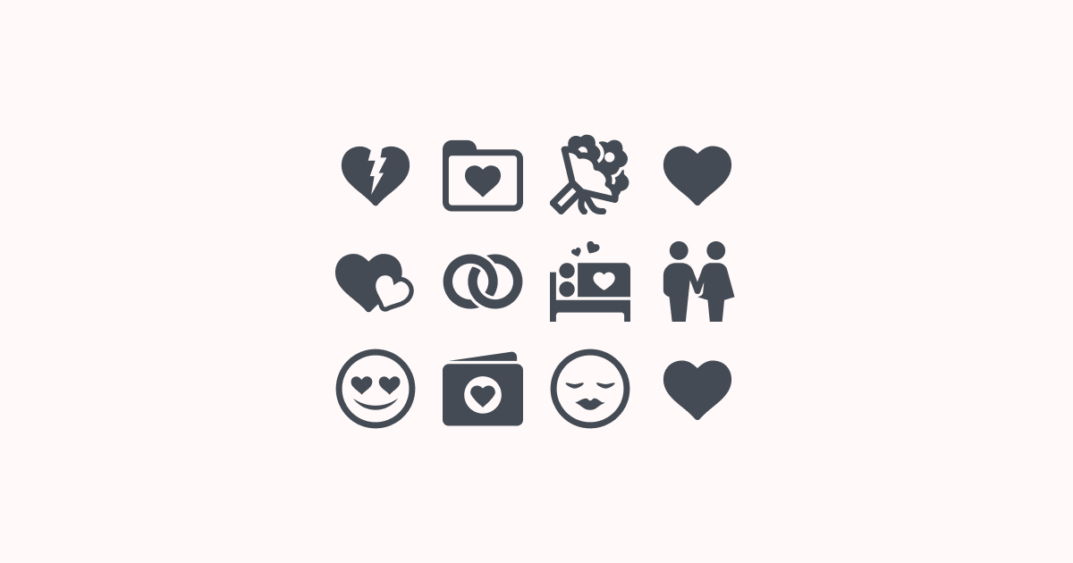 valentine love clipart icons